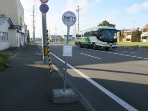 根室交通 明治町1丁目 バス停留所 都市間バスは停まりません