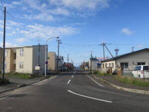 東根室駅→根室駅 広い通り 消防署のある交差点を左に曲がります