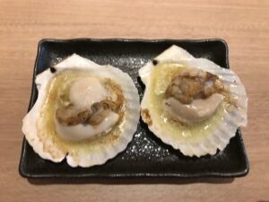 ホタテのバター焼き 西武秩父駅前 祭の湯にて
