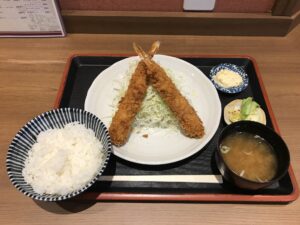 大エビフライ定食 新習志野駅前 天然温泉 湯～ねるにて