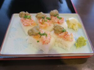 蟹の棒寿司 のだ温泉 ほのかにて