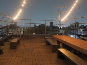 TSUKIMI HOTEL 屋上 休憩スペースになっています