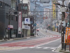 京阪電気鉄道 京津線 路面区間 浜大津駅付近