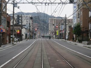 京阪電気鉄道 京津線 路面区間 上栄町駅付近