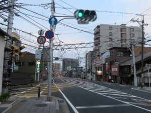京阪電気鉄道 京津線 上栄町駅付近 ここから路面区間になります