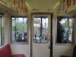 京阪電気鉄道 700型 車内 石山寺駅にて撮影