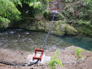 湯ヶ島温泉 朽ち果てた橋があった場所 見事に撤去されていました