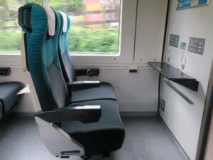 JR東日本 E257系 特急踊り子 特急湘南 シート側面 河津駅にて