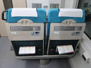 JR東日本 E257系 特急踊り子 特急湘南 シート背面 東京駅にて