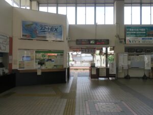 JR山口線 山口駅 改札口 Suica・PASMOなどのICカードは使えません