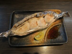 フグの白子焼き 下関 居酒屋あらかぶにて