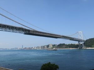 門司 関門大橋 関門トンネル人道入口付近から撮影