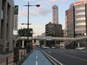 下関 国道9号線 飲食店街はここを斜め左に曲がります