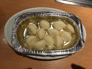 にんにくのオイル焼き ザ・グランドスパ南大門にて