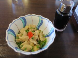 鶏皮ポン酢 東京荻窪天然温泉 なごみの湯にて