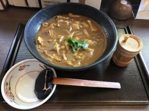 名物カレーうどん つくば温泉 喜楽里別邸にて