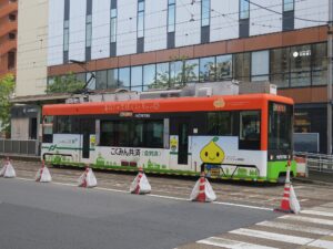 伊予鉄道 市内線 モハ2100形 大街道停留所で撮影