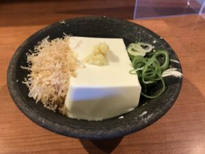 冷や奴 熊谷天然温泉 花湯スパリゾートにて