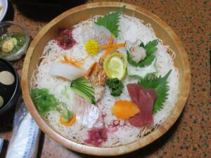 鳥羽 錦浦館 晩ご飯 お造り盛り合わせ