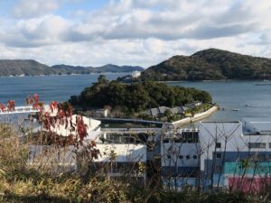 ミキモト真珠島 鳥羽城本丸跡から撮影
