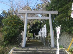 大山祈神社 正面の大鳥居