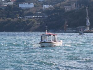 ミキモト真珠島 海女さんは船で登場します