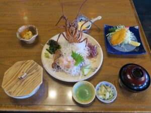 伊勢えび刺身定食 お食事処 丸栄にて