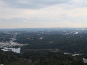 志摩 横山展望台 天空カフェテラスから鵜方・市街地方向の景色