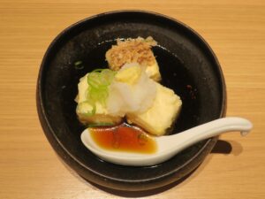 揚げ出し豆腐 新宿天然温泉 テルマー湯にて
