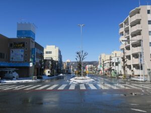 秩父鉄道線 秩父駅 駅前 今日は雪深い日でした