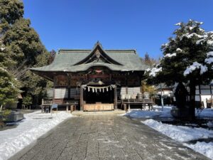 秩父神社 本殿 今日は雪深い日でした
