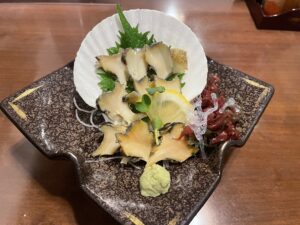 あかにし貝刺身 スーパー健康ランド 華のゆにて