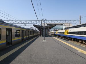 JR総武本線 銚子駅 2番線・3番線 主に佐原・成田・成東・佐倉・千葉方面に行く普通列車が発着します