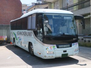のざわ温泉交通 野沢温泉ライナー 朝日屋旅館前にて