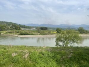 JR飯山線からの車窓 千曲川