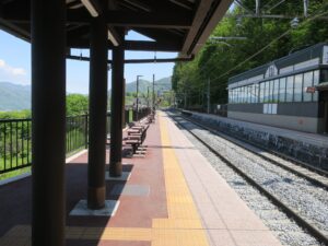 JR篠ノ井線 姨捨駅 松本方面行きホーム