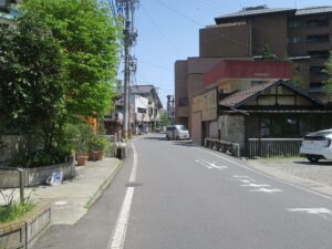 戸倉温泉の温泉街 入り口