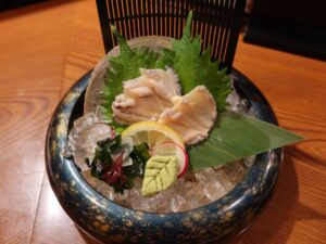 アワビの刺身 壱勢 新潟店にて