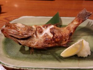 のどぐろの塩焼き 壱勢 新潟店にて
