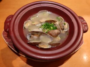 あさりの酒蒸し 河童安兵衛 新潟店にて