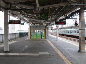JR水郡線 水戸駅 1番線・2番線 主に水郡線で常陸太田・郡山方面に行く列車が発着します