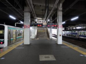 JR常磐線 水戸駅 3番線・4番線 主に常磐線で日立・いわき・仙台方面に行く列車が発着します