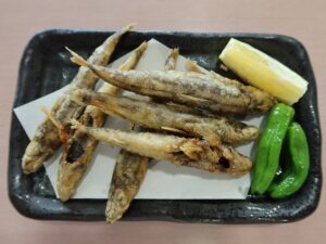 目光かりの唐揚げ 勿来温泉 関の湯にて