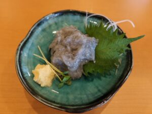 生シラス刺身 幕張温泉 湯楽の里にて