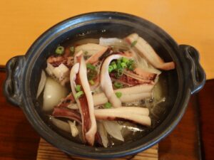 イカバター陶板焼き 幕張温泉 湯楽の里にて