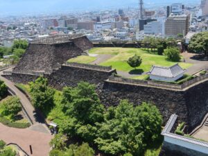 甲府城跡 舞鶴城公園 城のホテルから撮影
