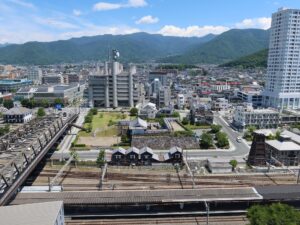 甲府城跡 舞鶴城公園 城のホテルから撮影