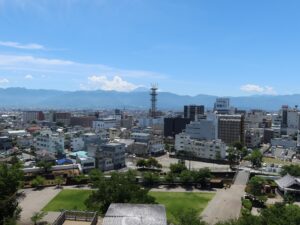 甲府城跡 舞鶴城公園 天守台からの景色 南側