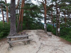 昇仙峡 展望台付近のベンチ
