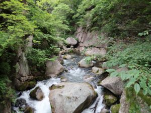 昇仙峡 昇仙橋から見える荒川 上流側